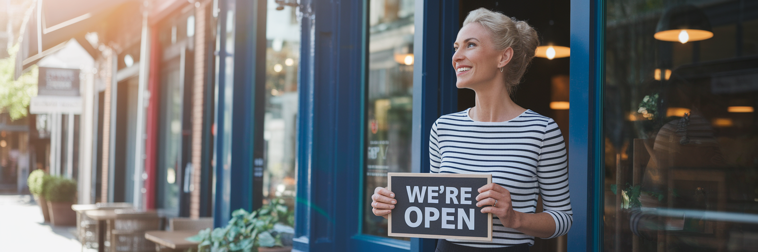 Confident Australian small business owner.