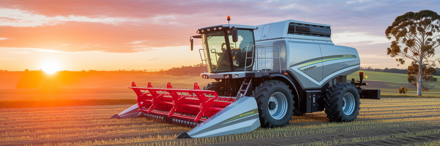 New farm machinery in Australian field