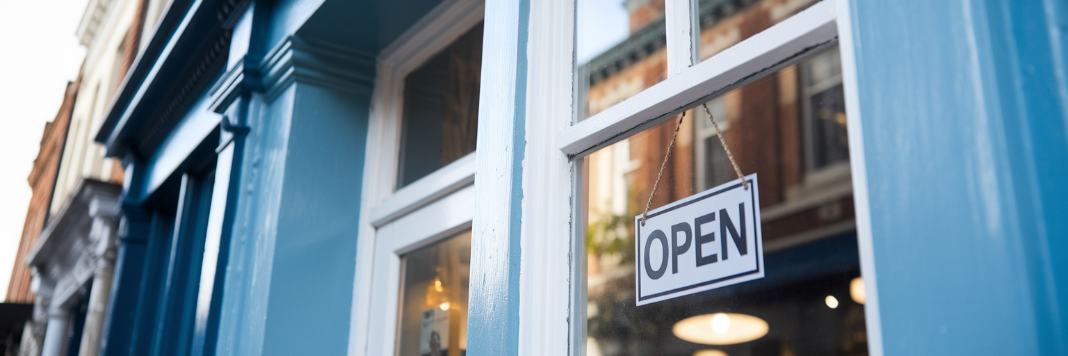 Australian small business opening for day.
