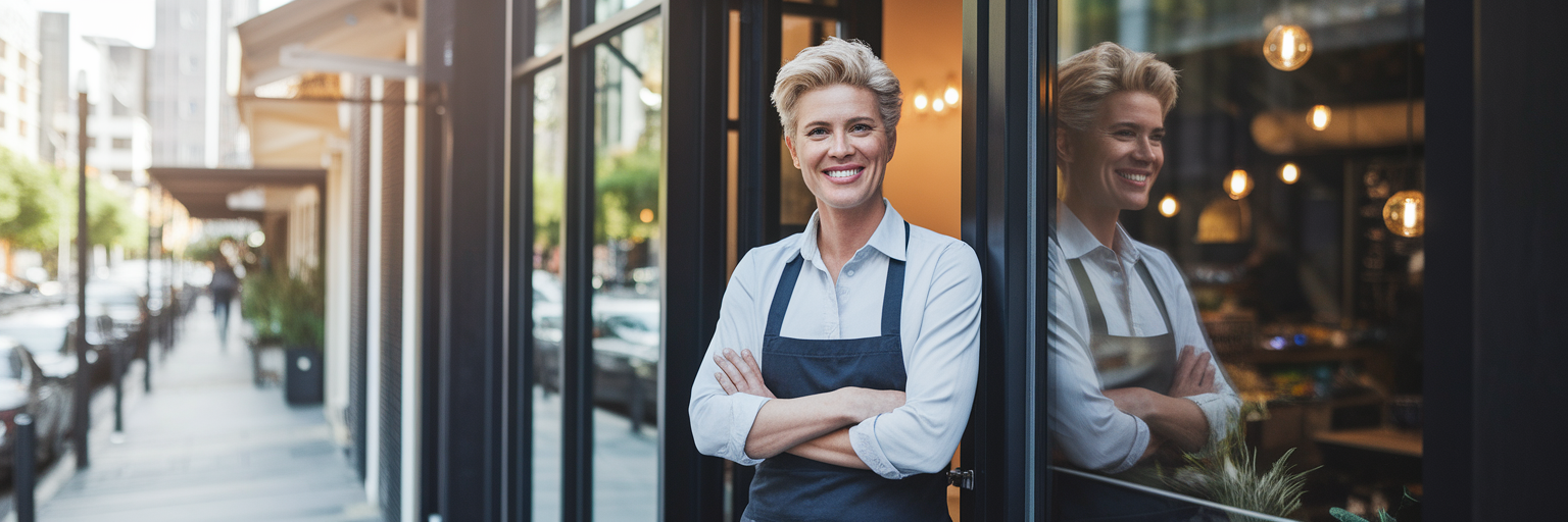 Australian entrepreneur at their business.