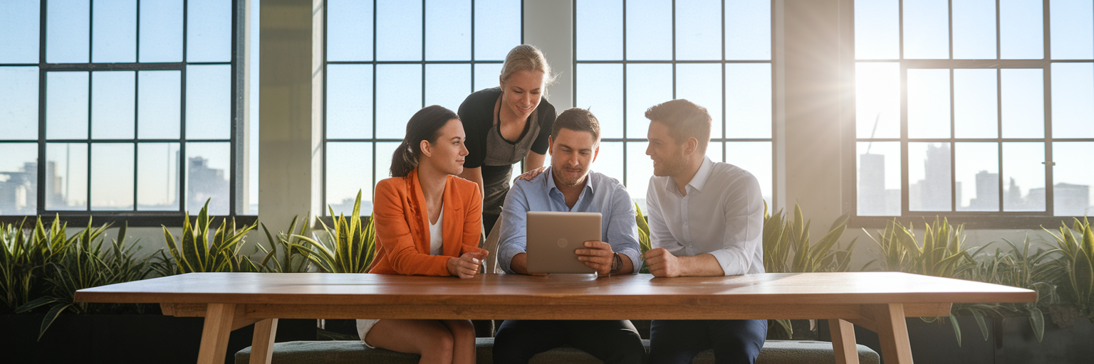 Australian business owners discussing security strategy
