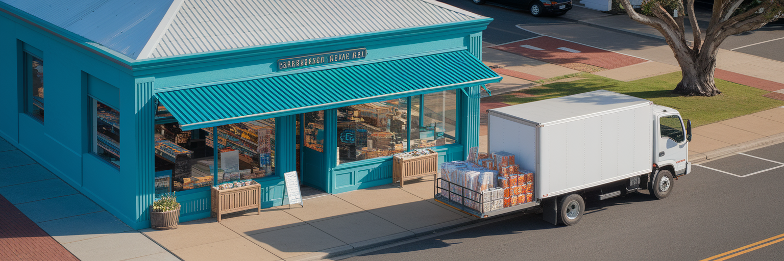 Thriving Australian small business receiving stock.