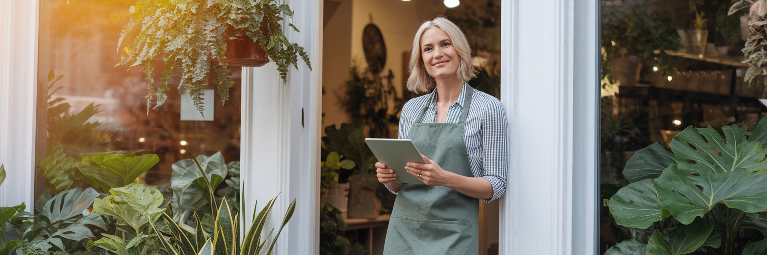 Confident Australian small business owner.