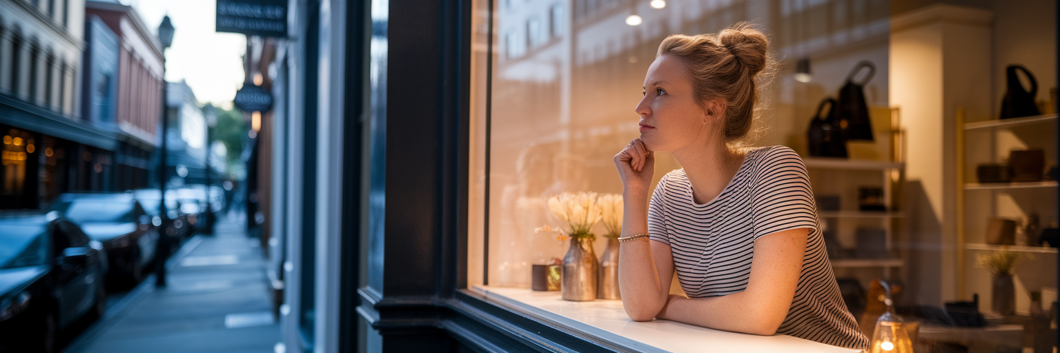 Aussie entrepreneur contemplating business future.